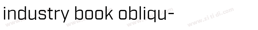 industry book obliqu字体转换
